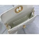 Dior Small Soft Miss Caro Bag Macrocannage Lambskin White