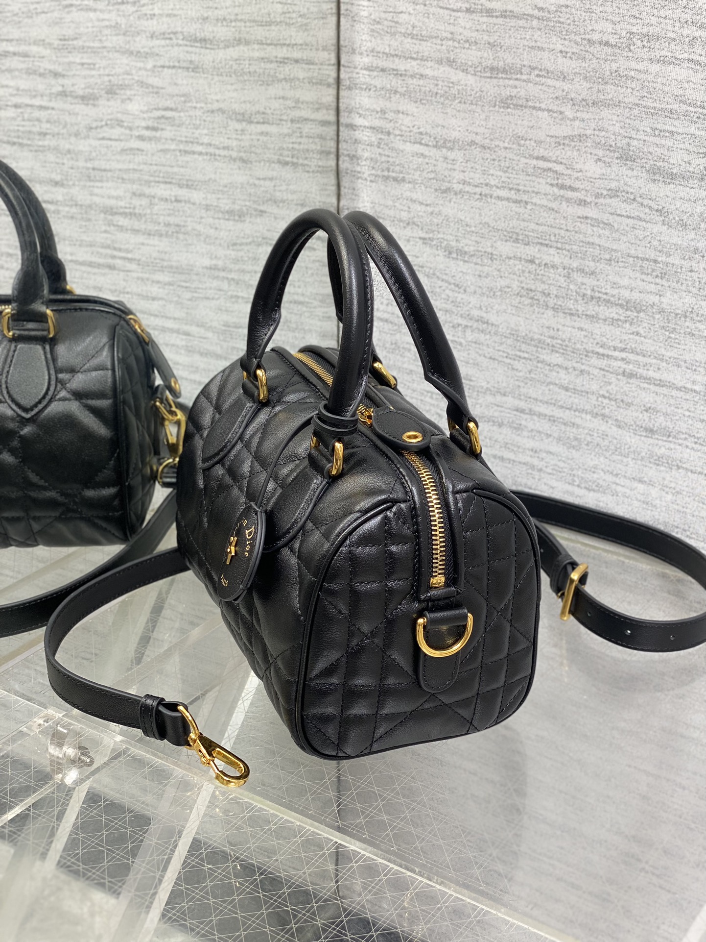 DIOR Groove 20 Bag Black Macrocannage Calfskin DIOR Groove 20 Bag Black Macrocannage Calfskin