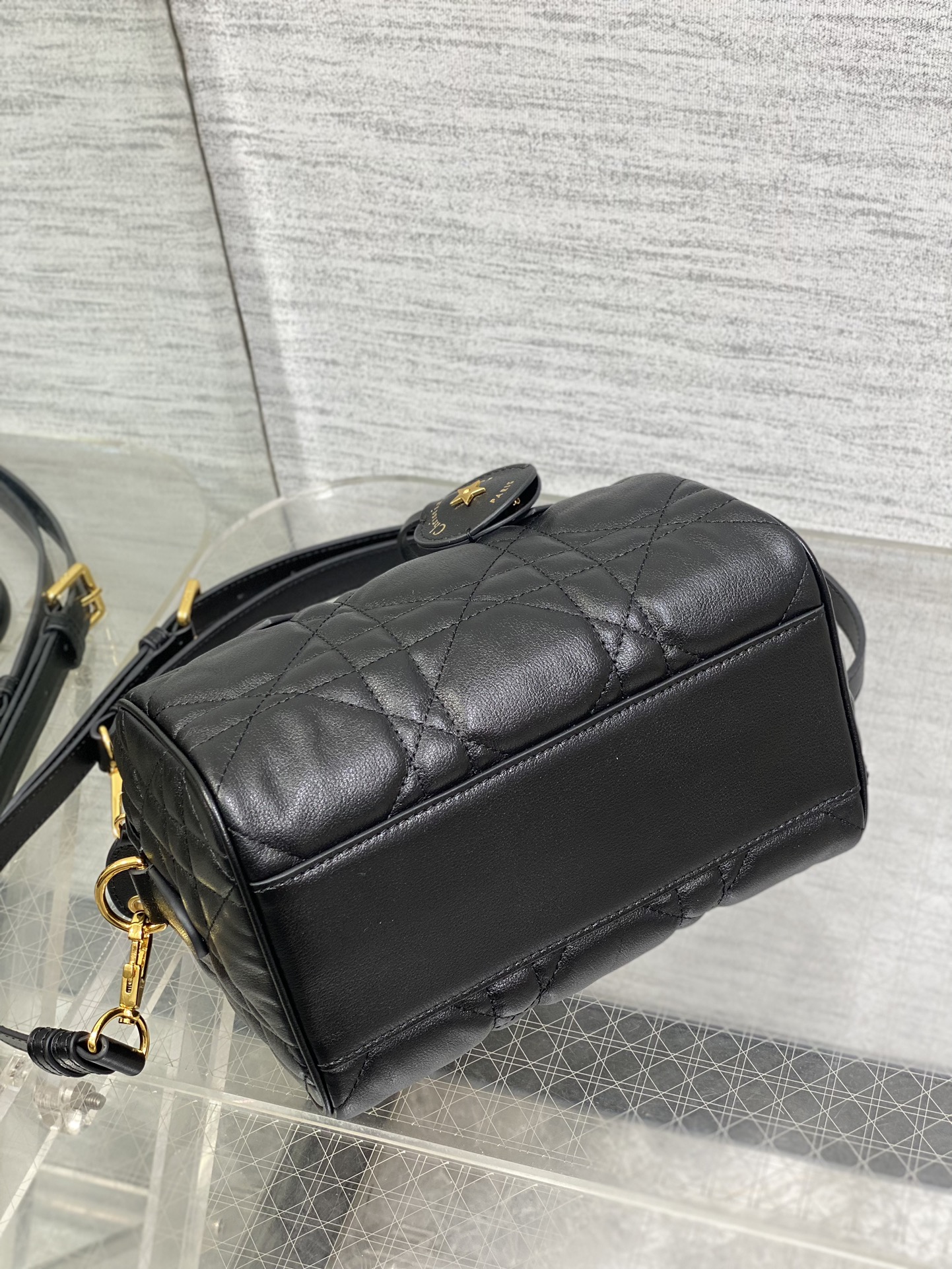 DIOR Groove 20 Bag Black Macrocannage Calfskin DIOR Groove 20 Bag Black Macrocannage Calfskin