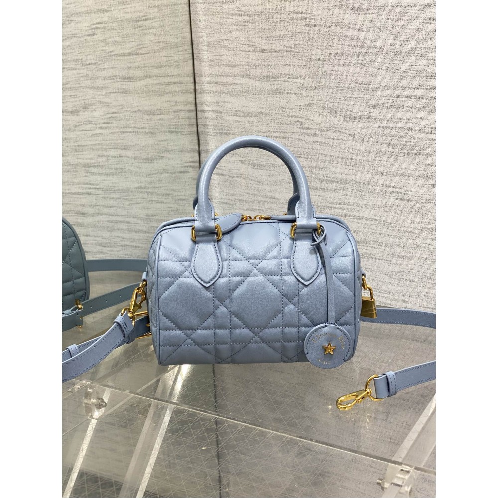 DIOR  Groove 20 Bag Pale Blue Macrocannage Calfskin
