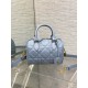 DIOR  Groove 20 Bag Pale Blue Macrocannage Calfskin