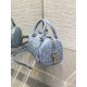 DIOR  Groove 20 Bag Pale Blue Macrocannage Calfskin