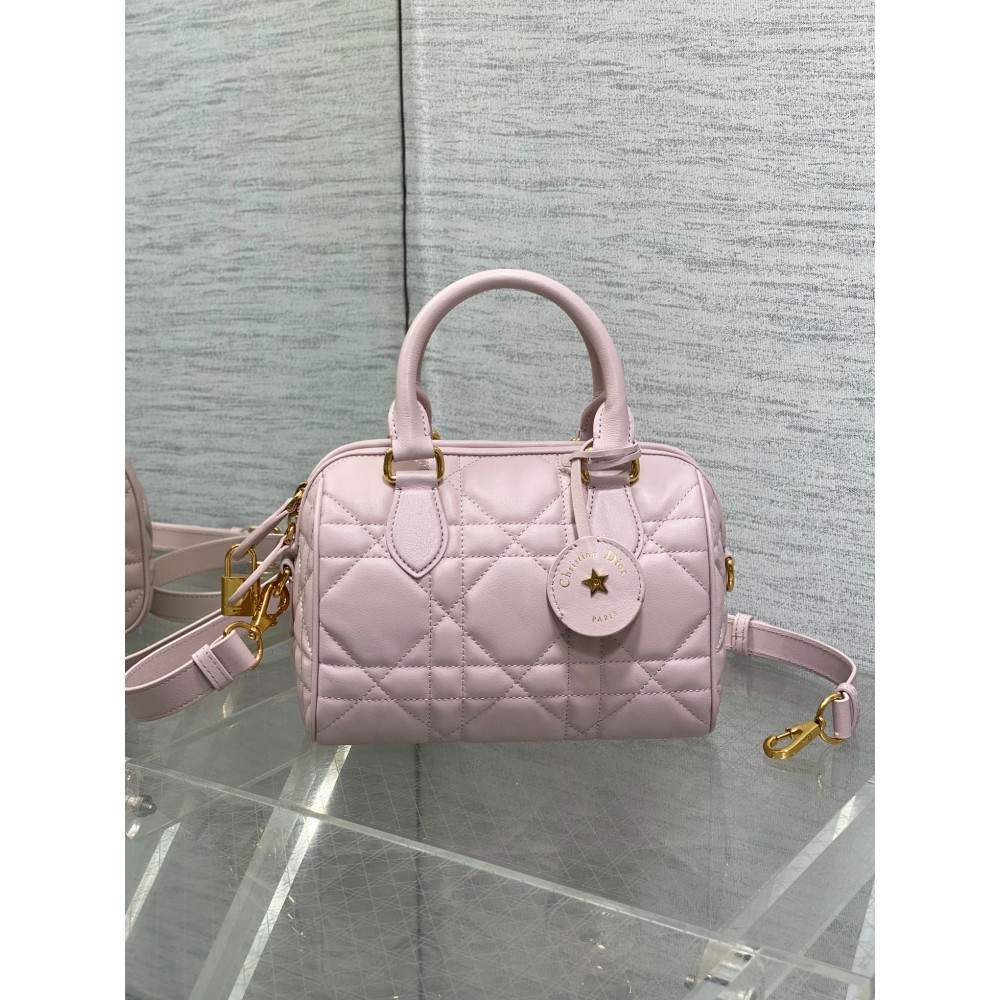 DIOR Groove 20 Bag Pink Macrocannage Calfskin