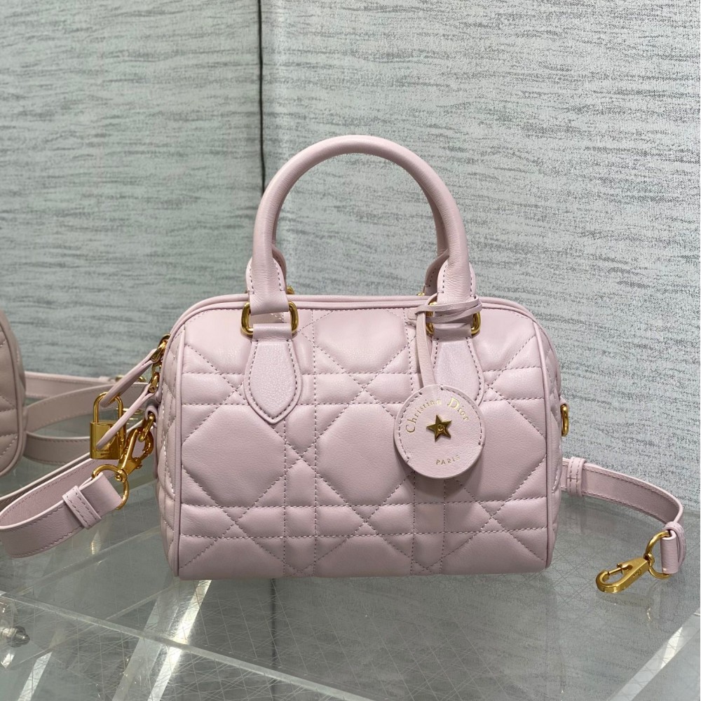 DIOR Groove 20 Bag Pink Macrocannage Calfskin