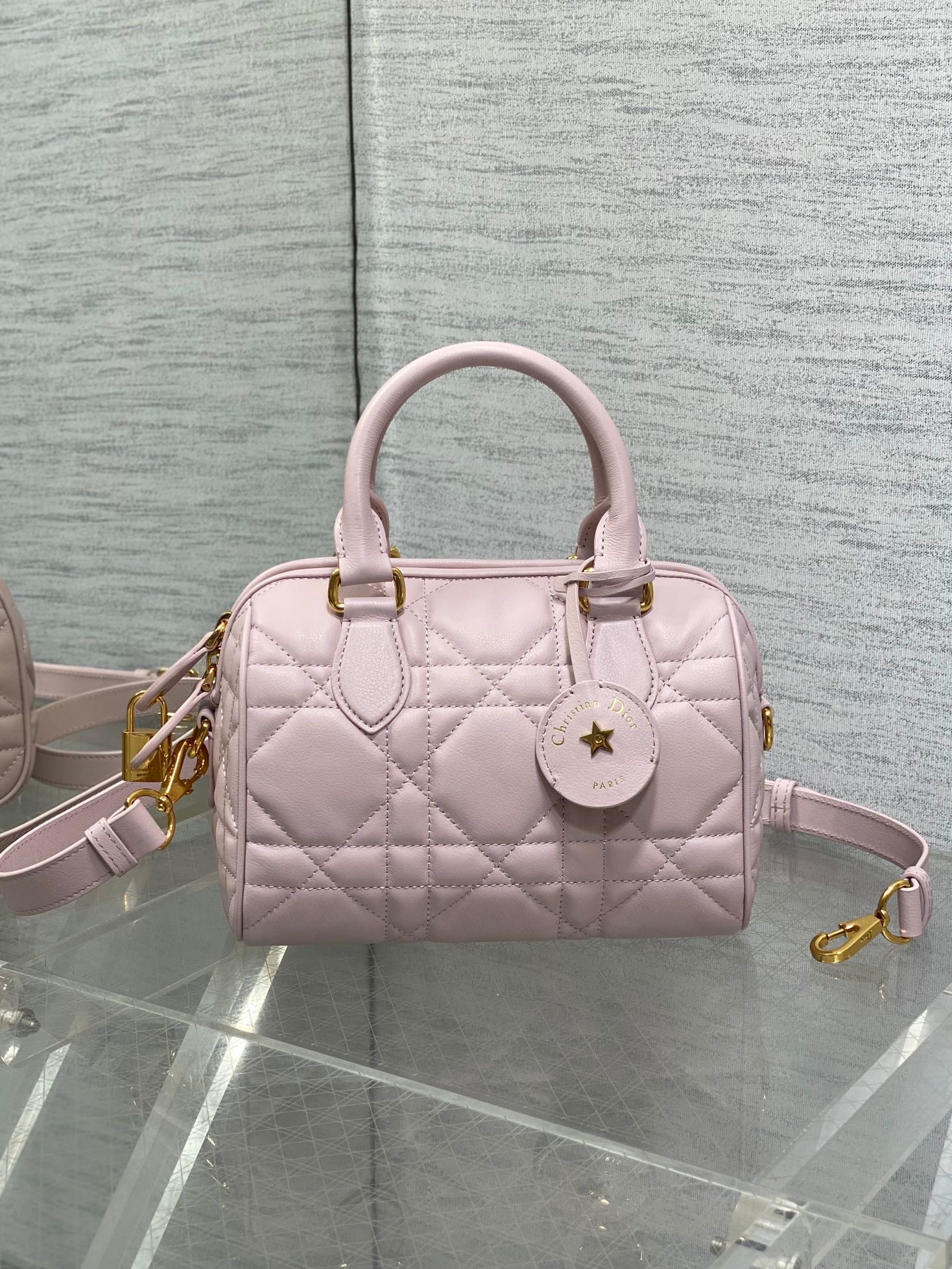 DIOR Groove 20 Bag Pink Macrocannage Calfskin DIOR Groove 20 Bag Pink Macrocannage Calfskin