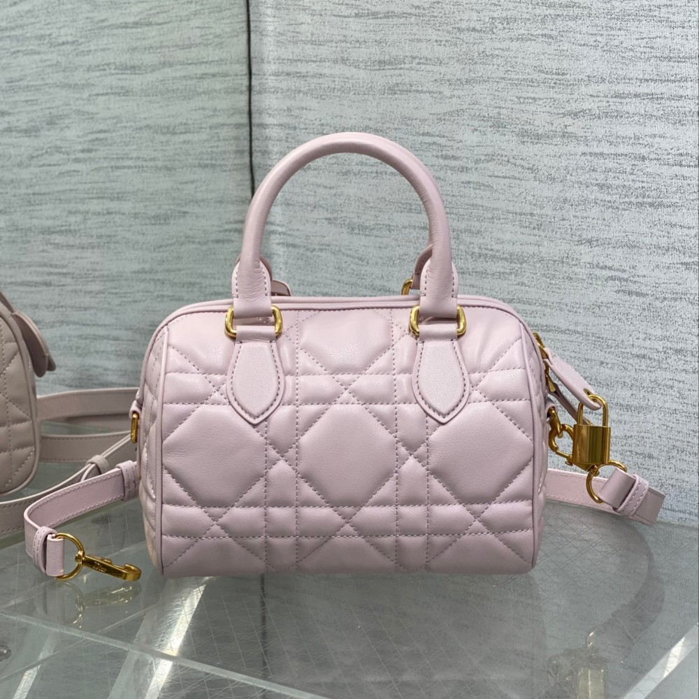 DIOR Groove 20 Bag Pink Macrocannage Calfskin