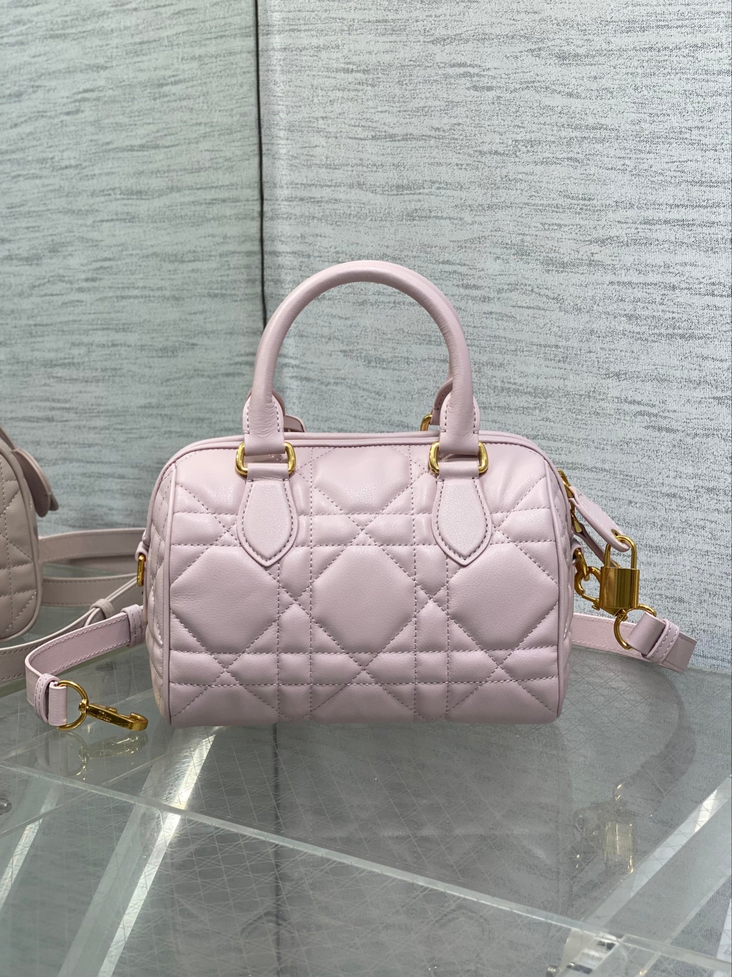DIOR Groove 20 Bag Pink Macrocannage Calfskin DIOR Groove 20 Bag Pink Macrocannage Calfskin