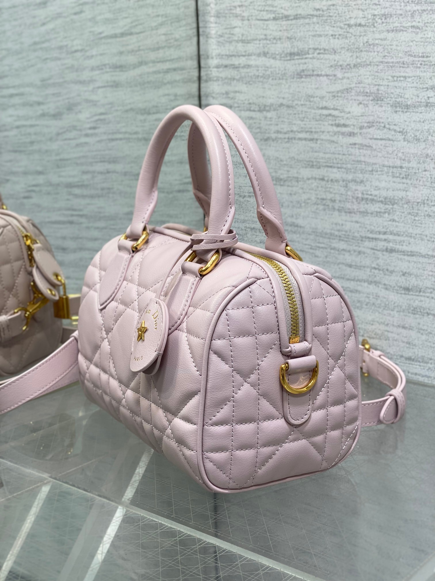 DIOR Groove 20 Bag Pink Macrocannage Calfskin DIOR Groove 20 Bag Pink Macrocannage Calfskin