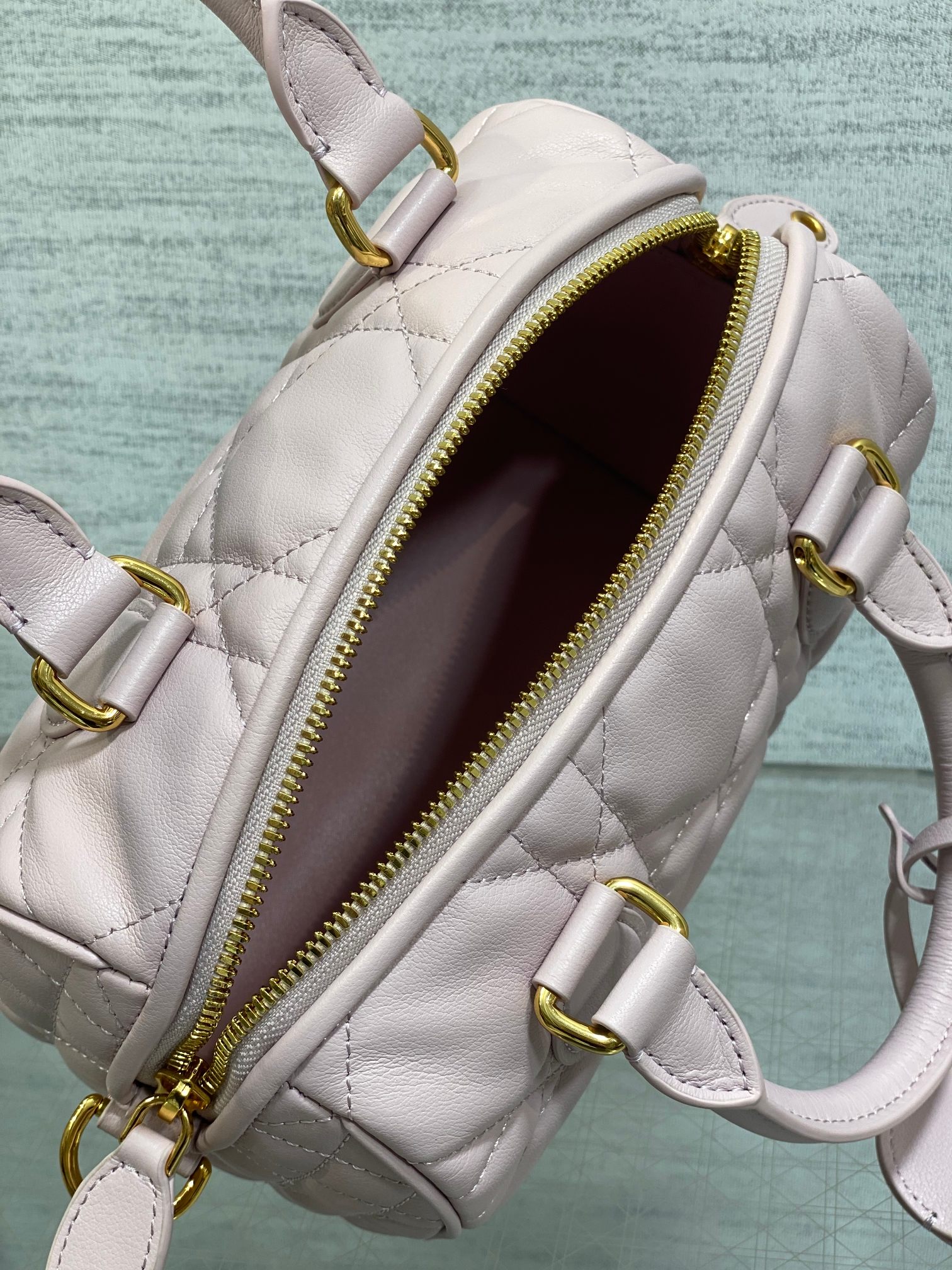 DIOR Groove 20 Bag Pink Macrocannage Calfskin