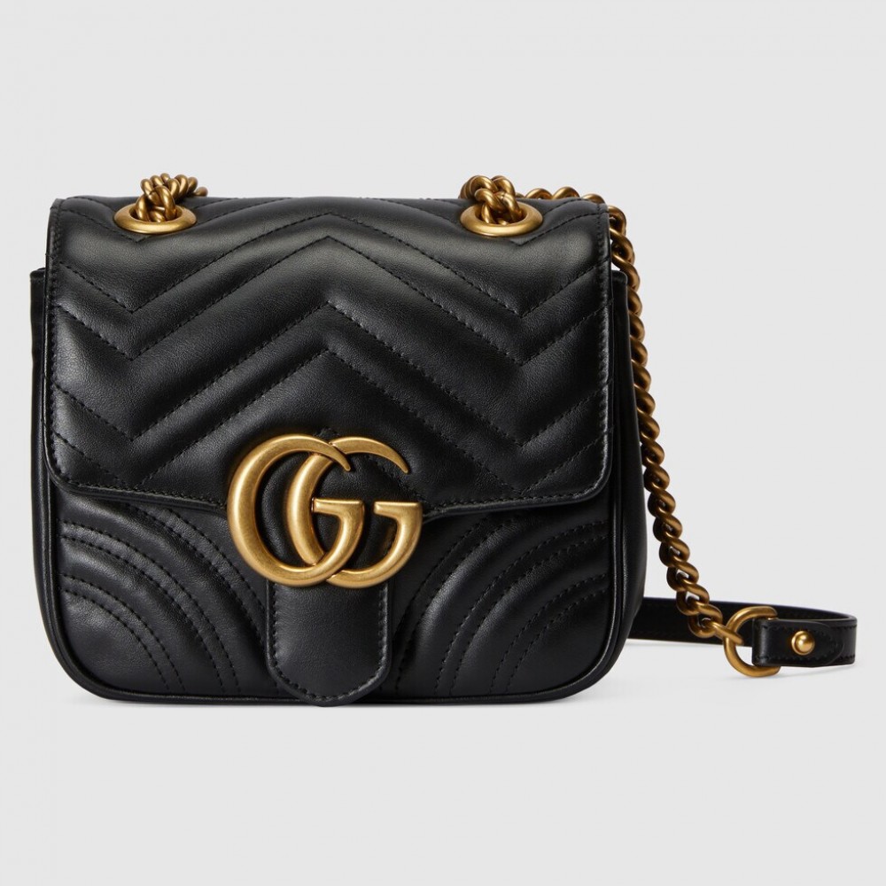 Gucci GG Marmont Quilted Leather Shoulder Bag-Women - Black Cross-body Bags