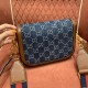 Gucci Gg Denim1955 Mini sac Horsebit Bag Blue 
