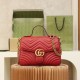 GUCCl GG Marmont Medium Top Handle Bag,Black/Brown, Leather GUCCl GG Marmont Medium Top Handle Bag,Black/Brown, Leather