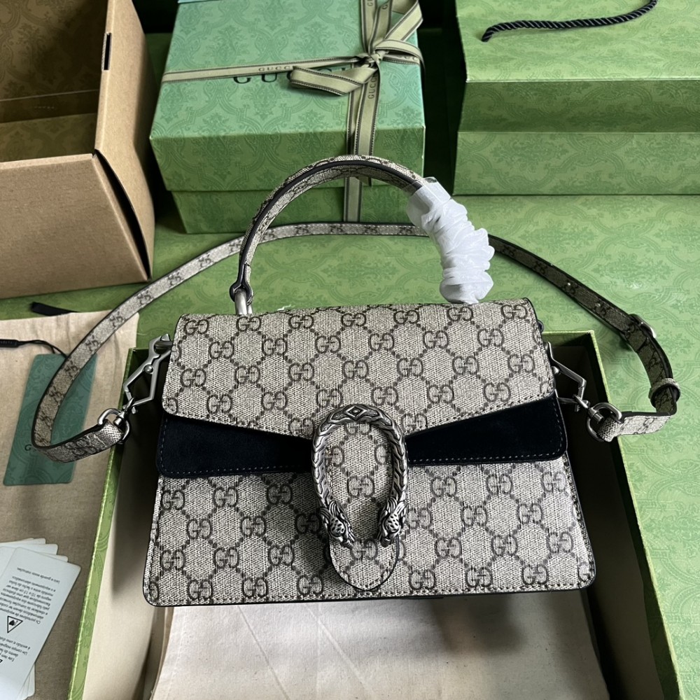 Gucci Dionysus  Printed Coated Beige Cross-body Bags