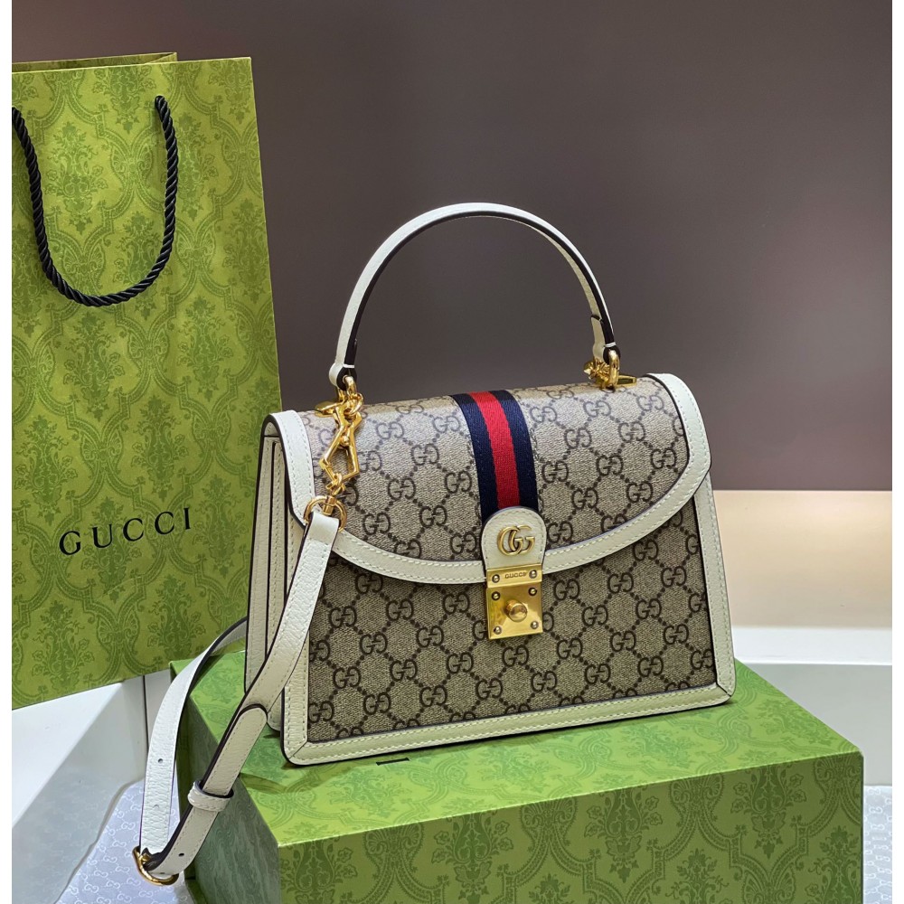 Gucci Ophidia Web Small Top Handle Crossbody Bag 
