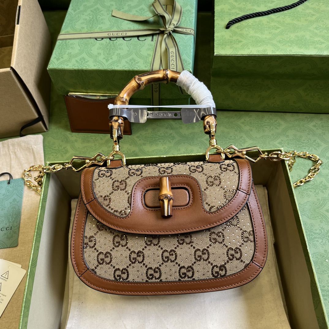 Gucci Bamboo 1947 Crystals Mini Bag Gucci Bamboo 1947 Crystals Mini Bag