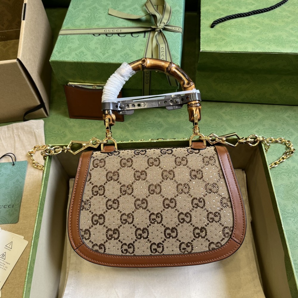 Gucci Bamboo 1947 Crystals Mini Bag