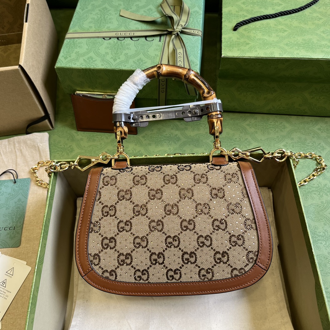 Gucci Bamboo 1947 Crystals Mini Bag Gucci Bamboo 1947 Crystals Mini Bag