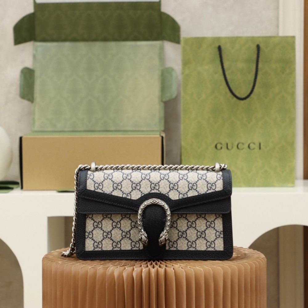Gucci Dionysus Denim 25 Shoulder Bag Black 