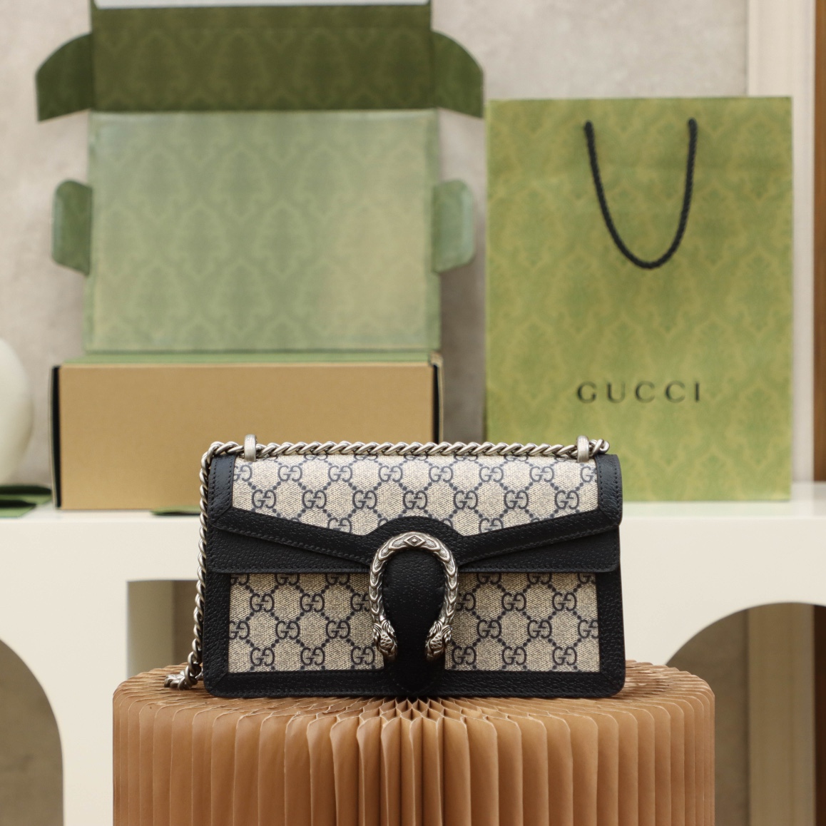 Gucci Dionysus Denim 25 Shoulder Bag Black Gucci Dionysus Denim 25 Shoulder Bag Black