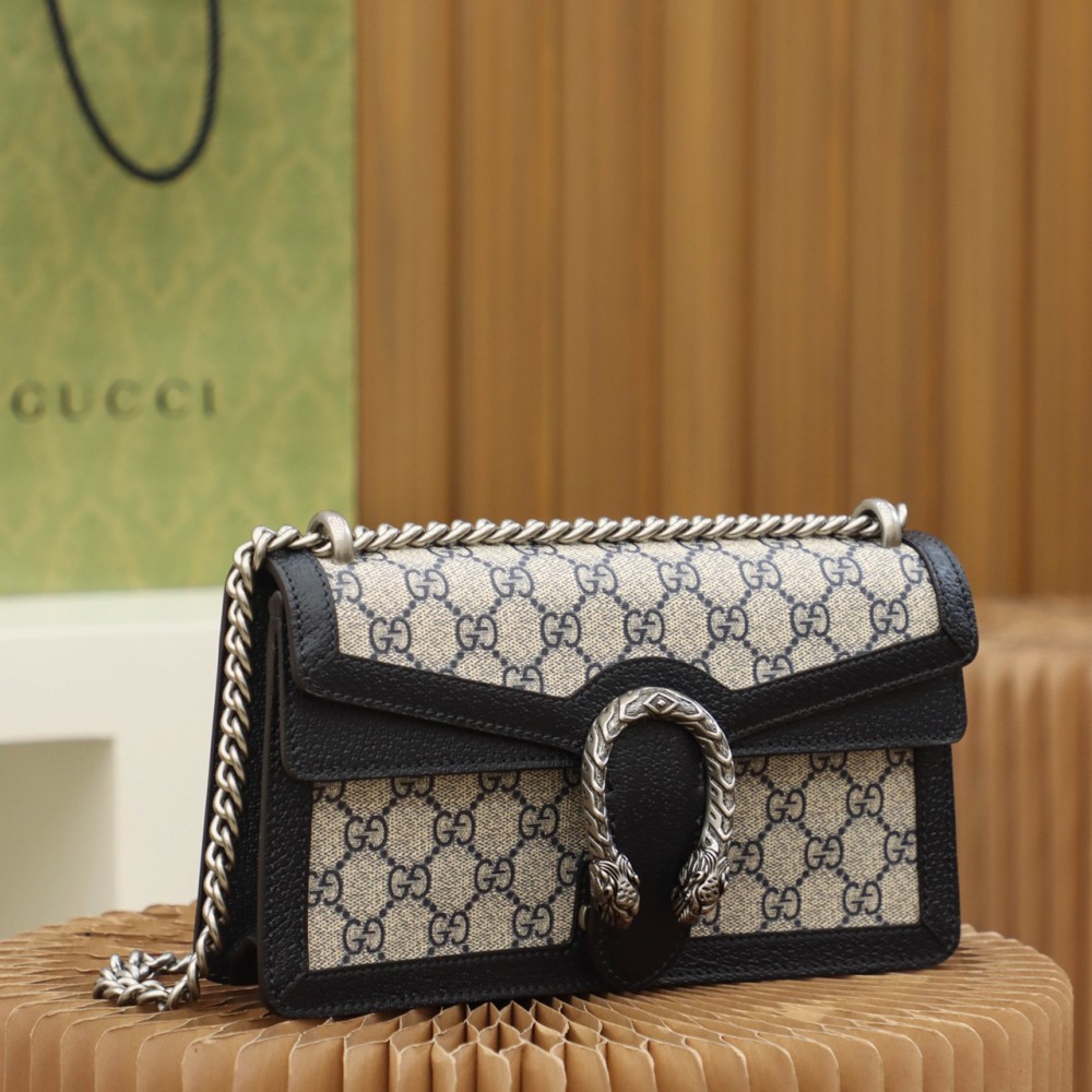 Gucci Dionysus Denim 25 Shoulder Bag Black 
