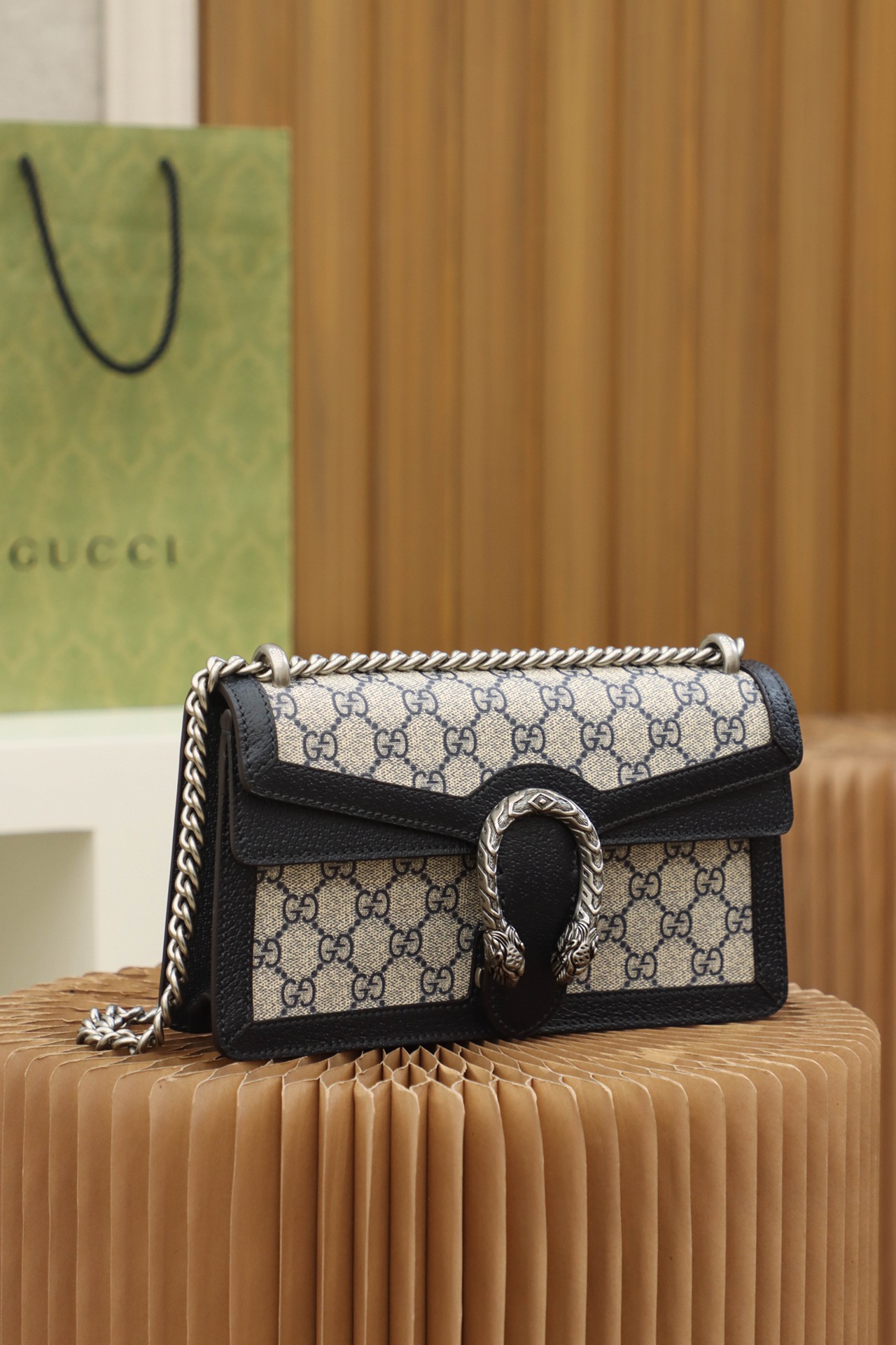 Gucci Dionysus Denim 25 Shoulder Bag Black Gucci Dionysus Denim 25 Shoulder Bag Black