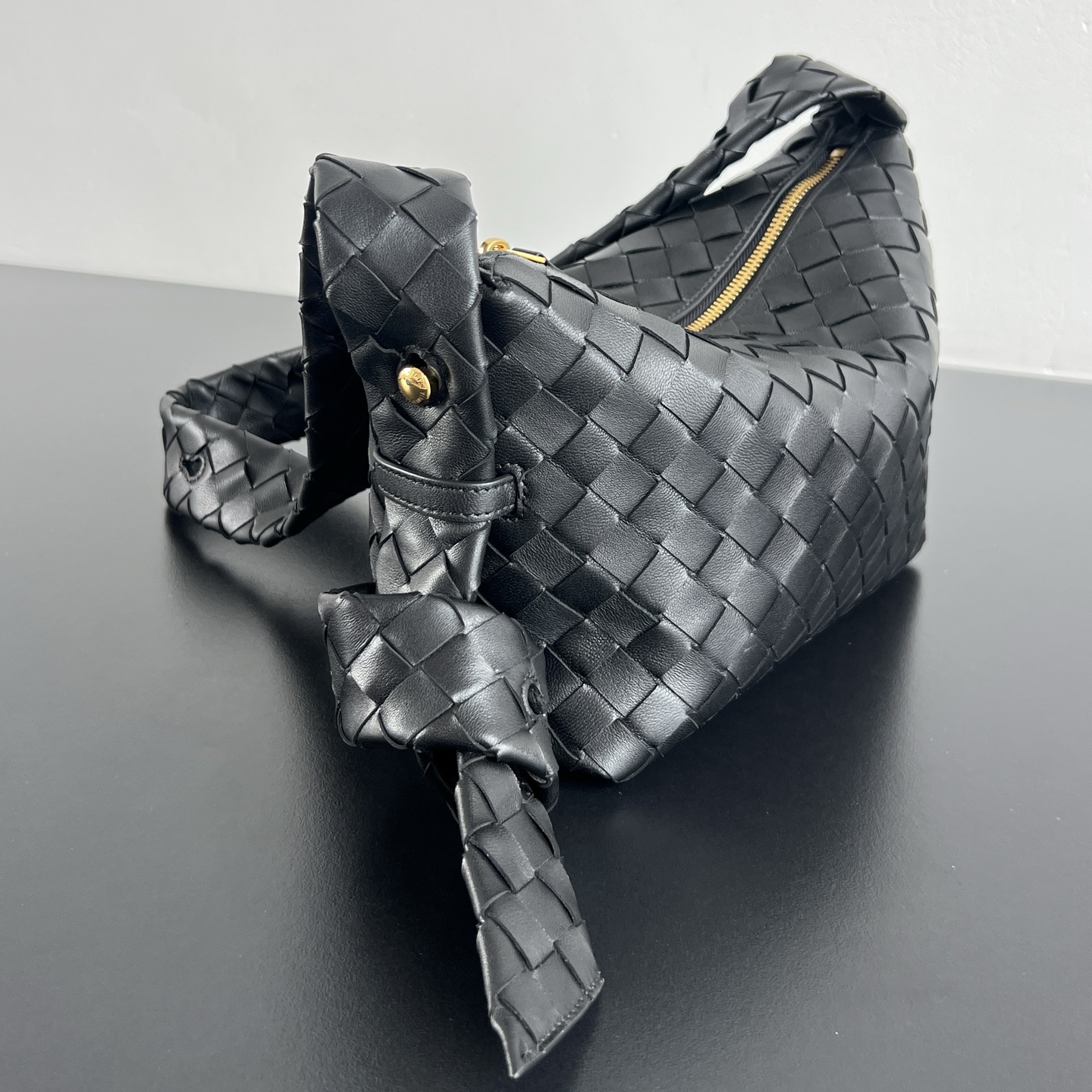 Bottega Veneta Calfskin Intrecciato Mini Wallace Emerald Green