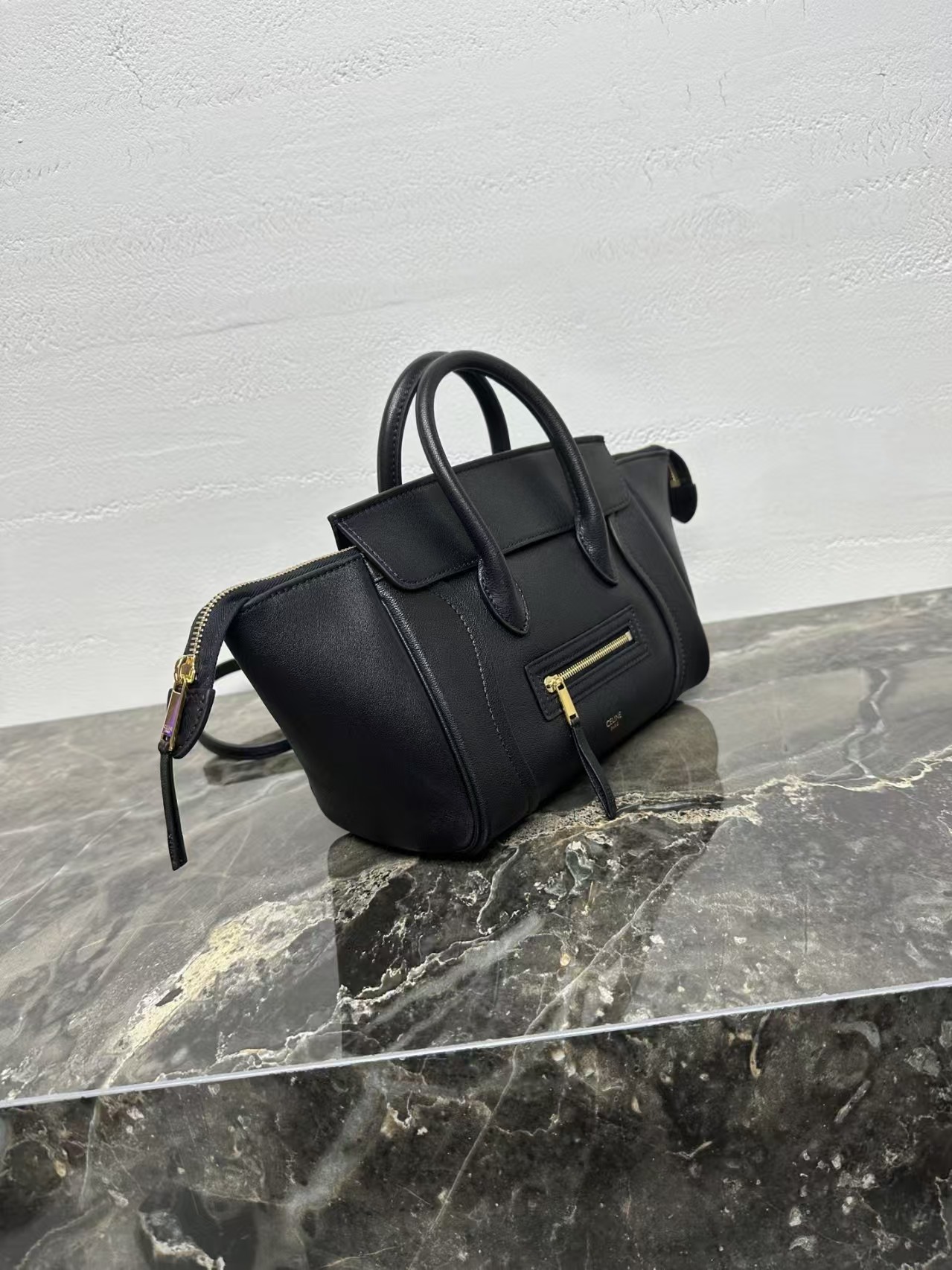 CELINE LITTLE LUGGAGE IN SUPPLE SHINY LAMBSKIN