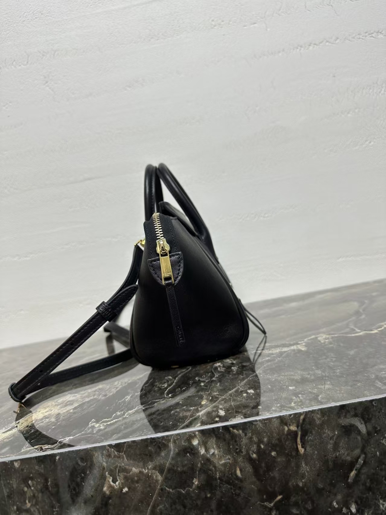 CELINE LITTLE LUGGAGE IN SUPPLE SHINY LAMBSKIN