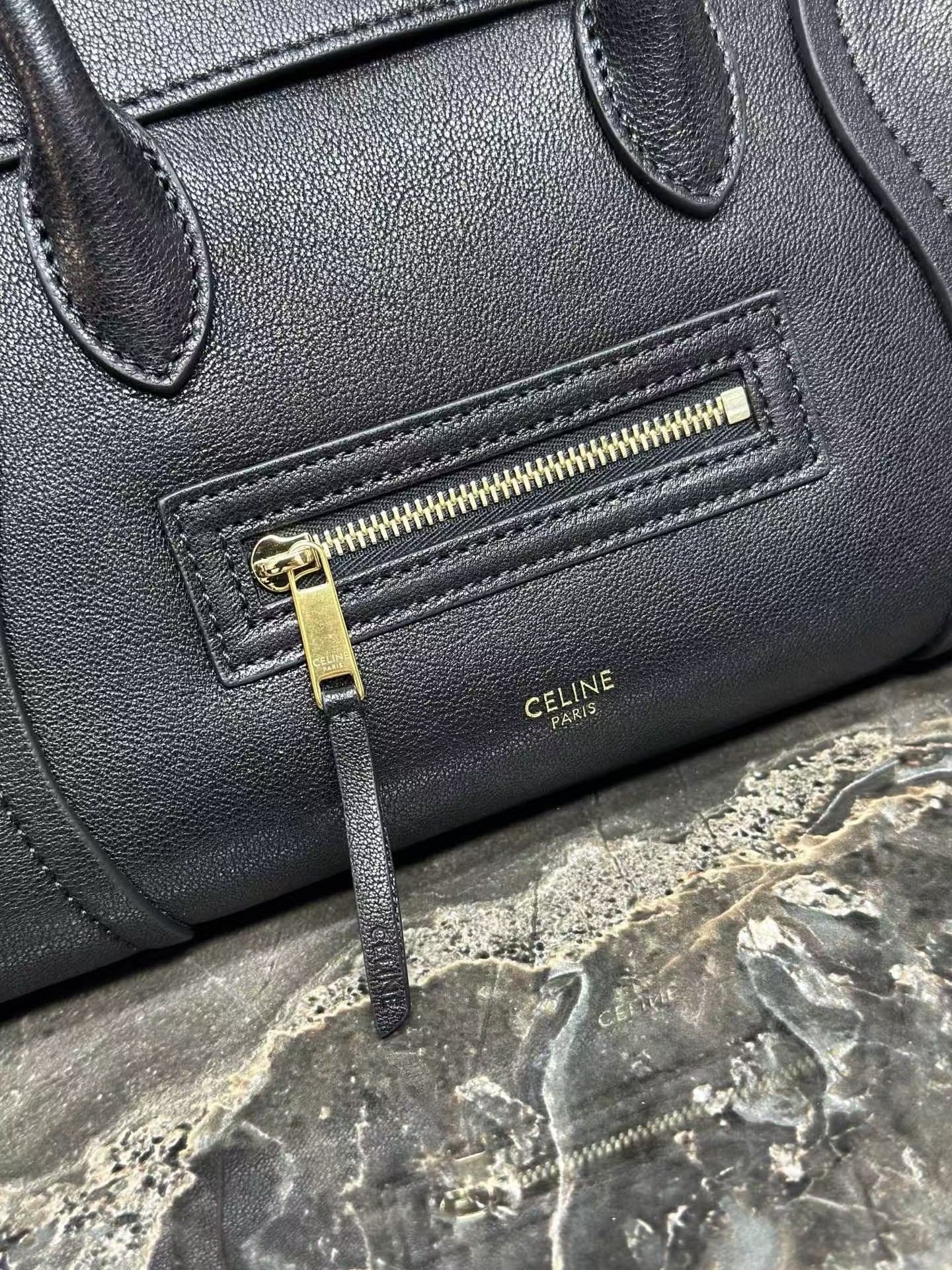 CELINE LITTLE LUGGAGE IN SUPPLE SHINY LAMBSKIN