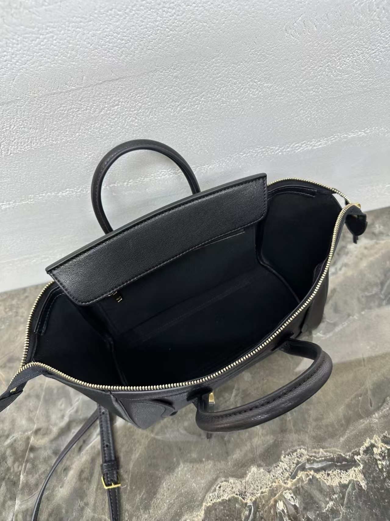 CELINE LITTLE LUGGAGE IN SUPPLE SHINY LAMBSKIN