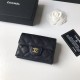 Chanel Caviar Quilted CompactFlap Wallet Black