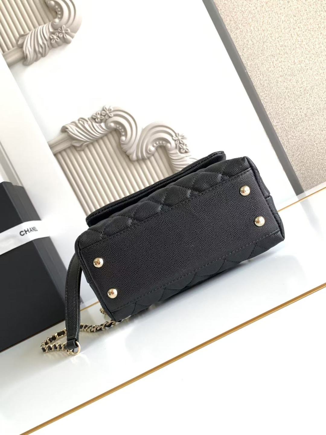 Chanel Caviar Quilted Mini Coco Handle Flap Black Chanel Caviar Quilted Mini Coco Handle Flap Black