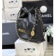 Chanel Shiny Calfskin Small Chanel 22 Black 24K ball patterned shopping bag