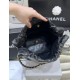 Chanel Shiny Calfskin Small Chanel 22 Black 24K ball patterned shopping bag
