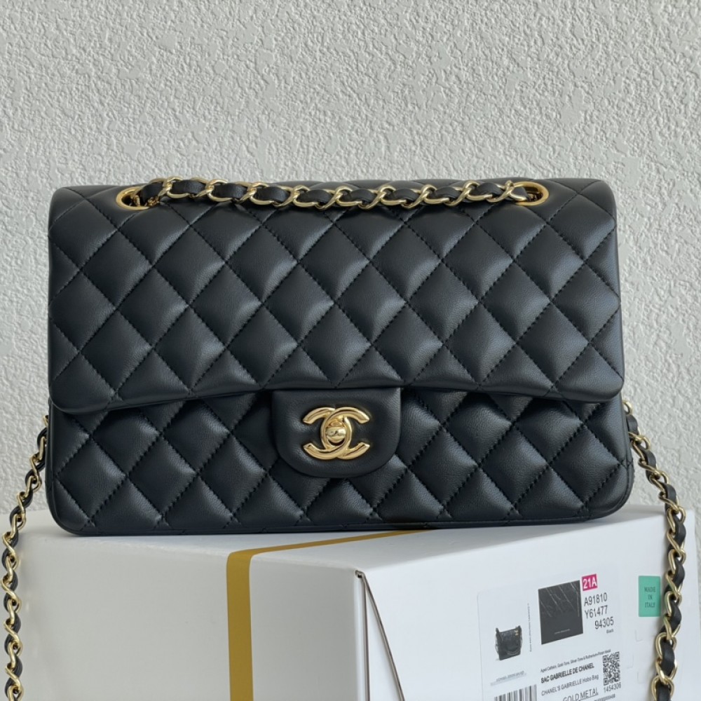 Chanel Classic Flap Caviar Quilted Medium Double Flap Black