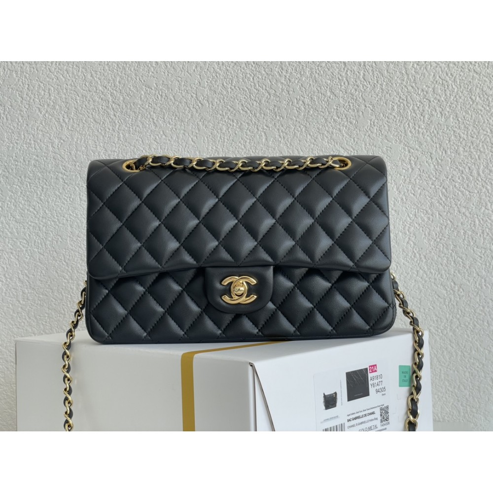 Chanel Classic Flap Caviar Quilted Medium Double Flap Black
