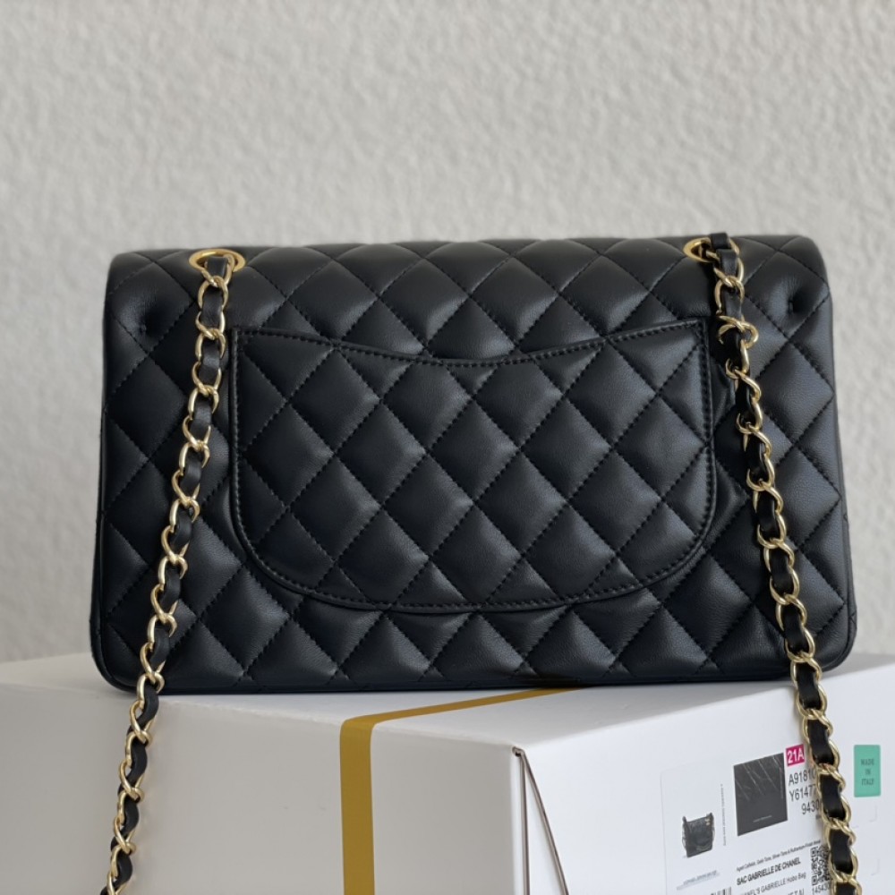Chanel Classic Flap Caviar Quilted Medium Double Flap Black