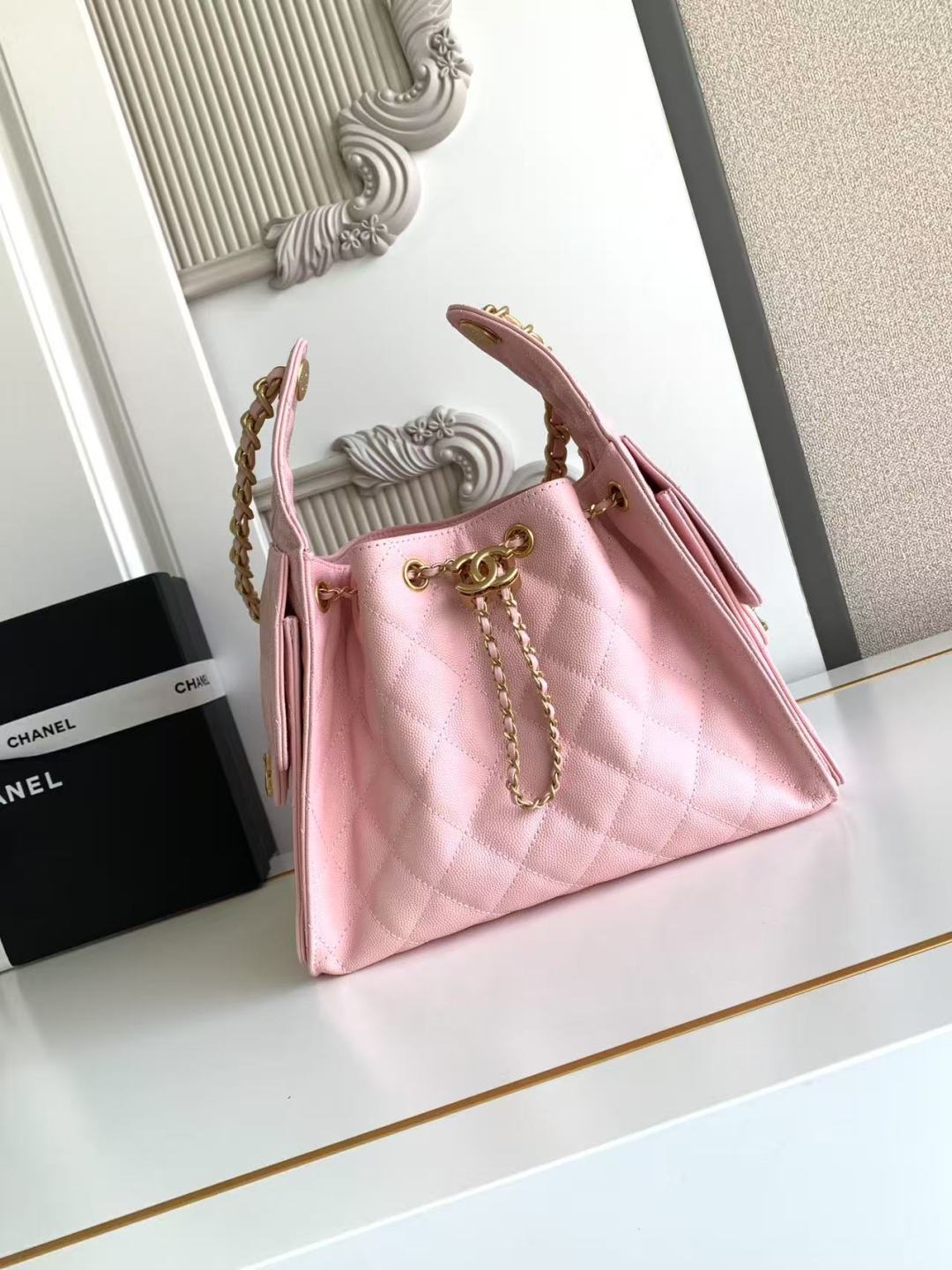 Chanel Spring 25 C Hobo Small Handbag Pink Chanel Spring 25 C Hobo Small Handbag Pink