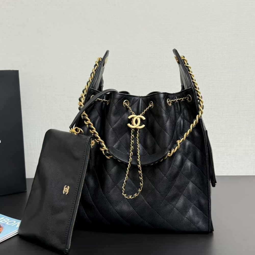 Chanel  25c HOBO Bag Caviar Quilted Handbag  Large