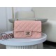 CHANEL Caviar Quilted Mini Square Flap Pink