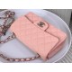 CHANEL Caviar Quilted Mini Square Flap Pink