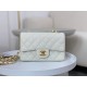 CHANEL Caviar Quilted Mini Square Flap Pink