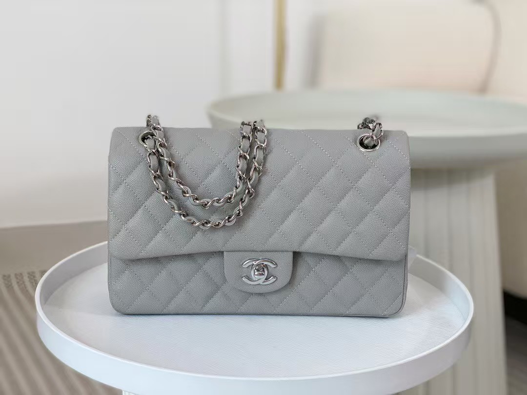 CHANEL Caviar Quilted Mini Square Flap Pink