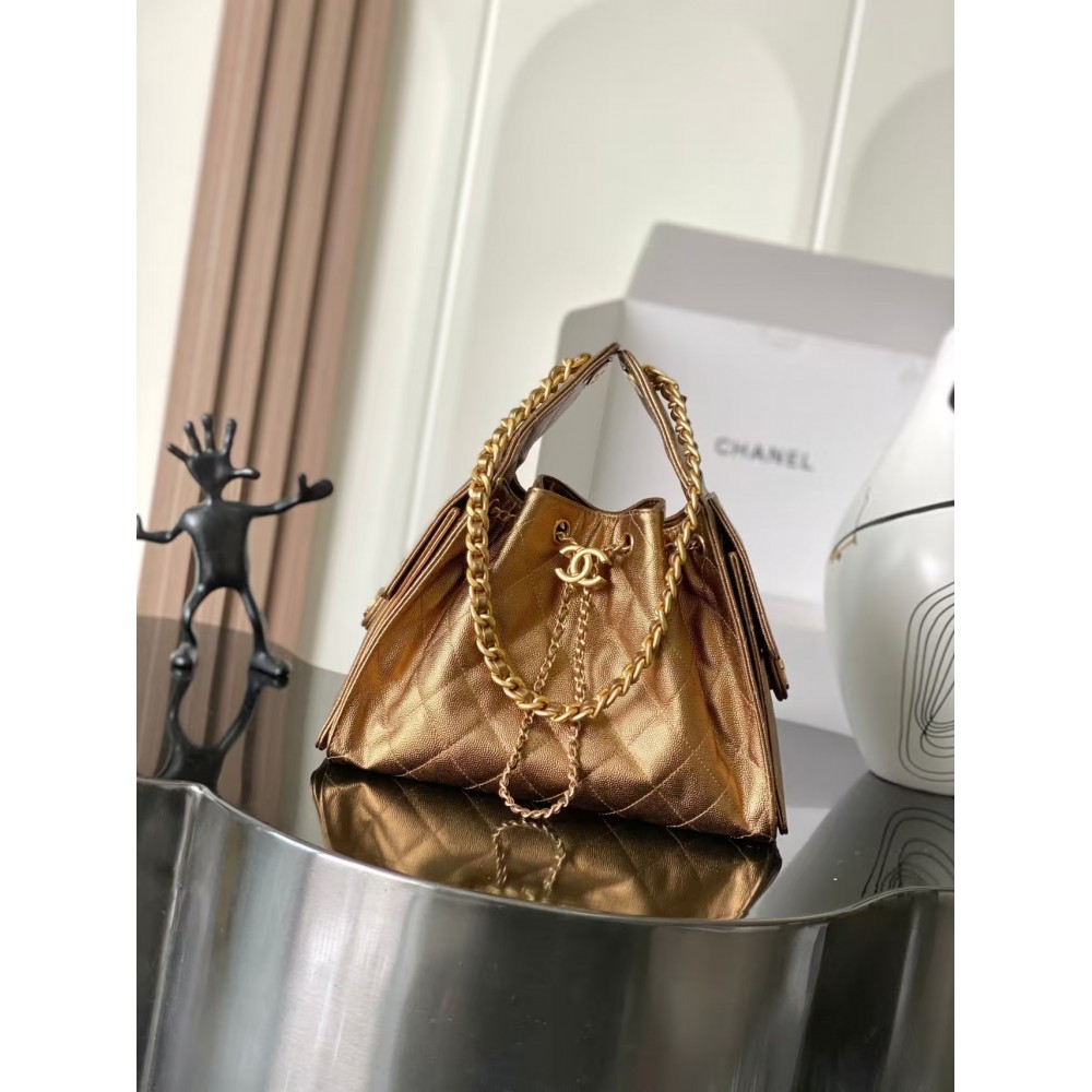 Chanel Spring 25C Hobo Small Handbag Golden