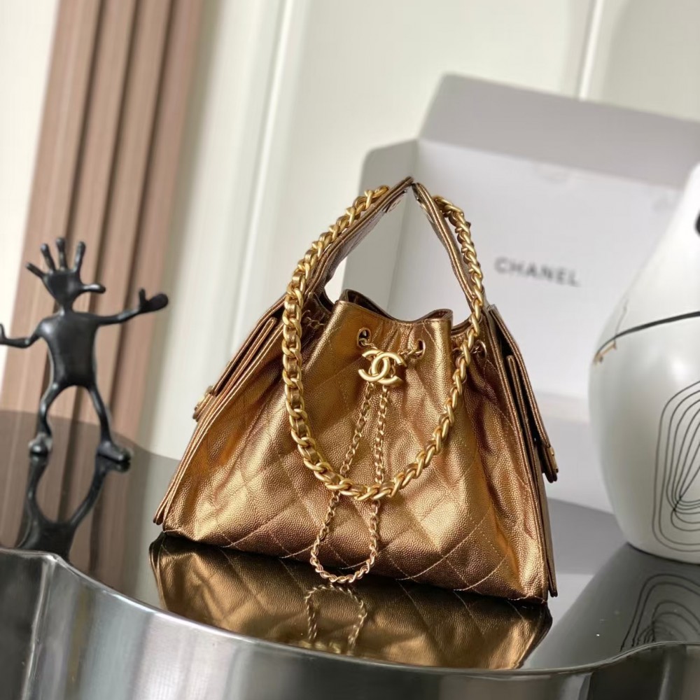 Chanel Spring 25C Hobo Small Handbag Golden