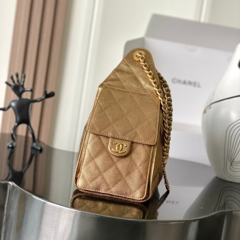 Chanel Spring 25C Hobo Small Handbag Golden