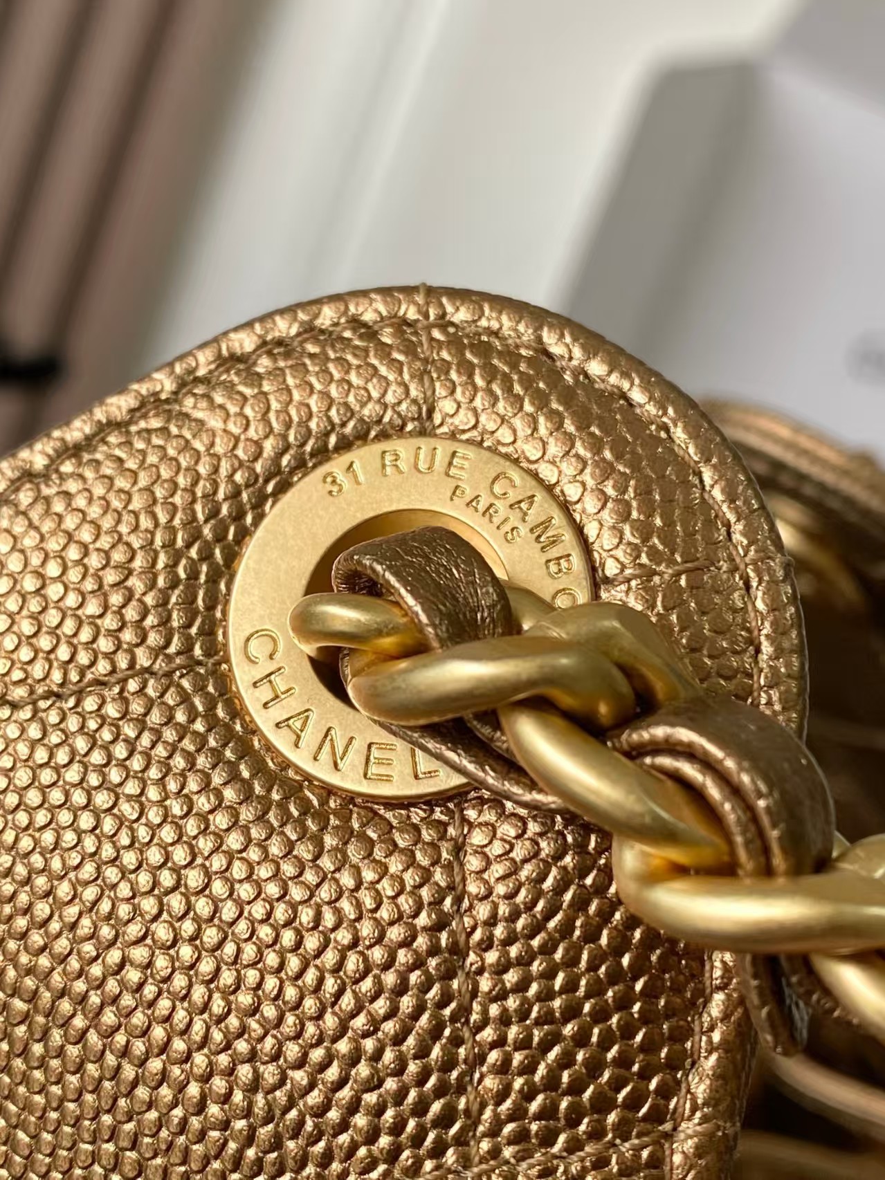 Chanel Spring 25C Hobo Small Handbag Golden