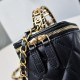 CHANEL  Lambskin Quilted Pick Me Up Vanity Case Black