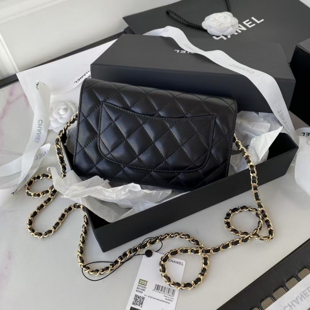 Chanel Classic Wallet On Chain-Black Crossbody Bags