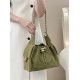 Chanel 25C Small Khaki Suede25 Hobo Handbag